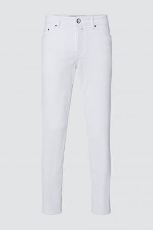 Bard Pants In White Corduroy - JACOB COHEN