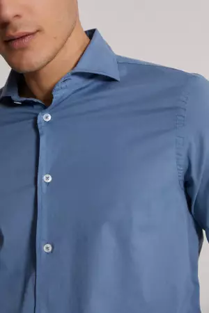 Sean stretch cotton voile shirt - FEDELI